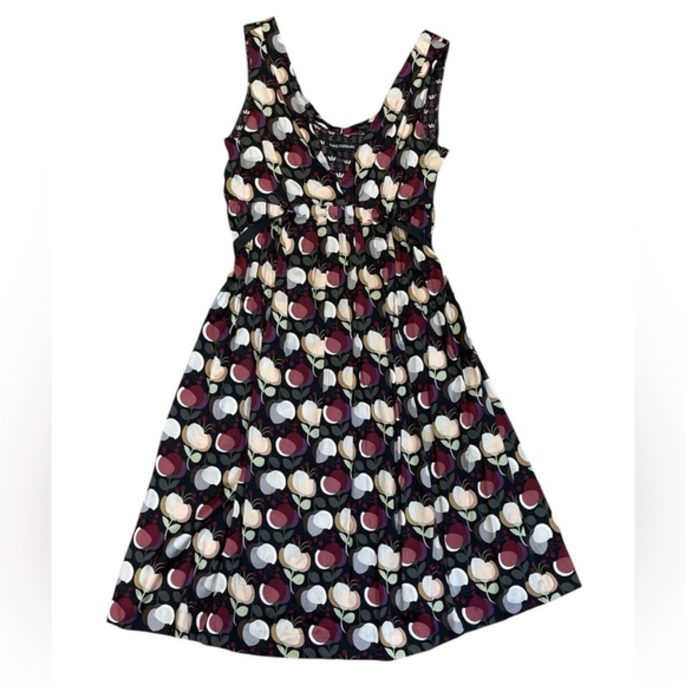 Elegant Black and White Floral Dress